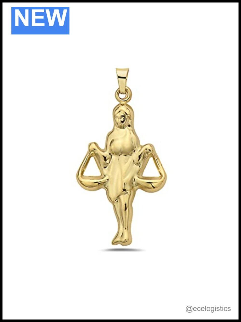 14K Yellow Gold Zodiac Sign Pendant Necklace